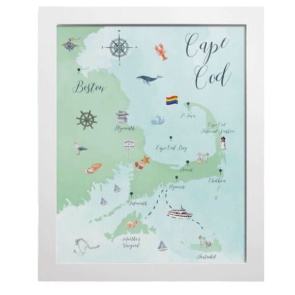 Cape Cod Map Print - Picture 2 of 2